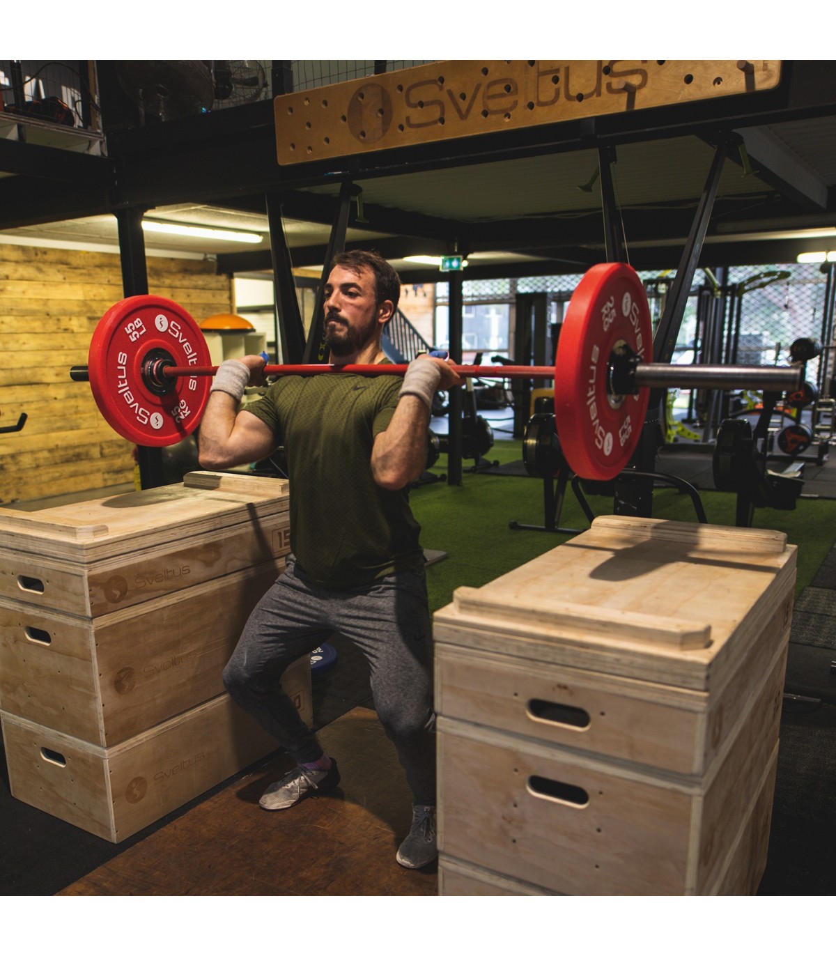 Set of wood jerk blocks