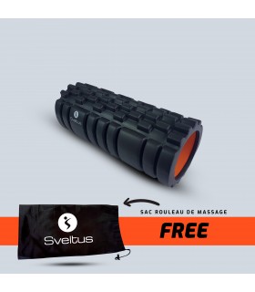 Foam roller with grid black